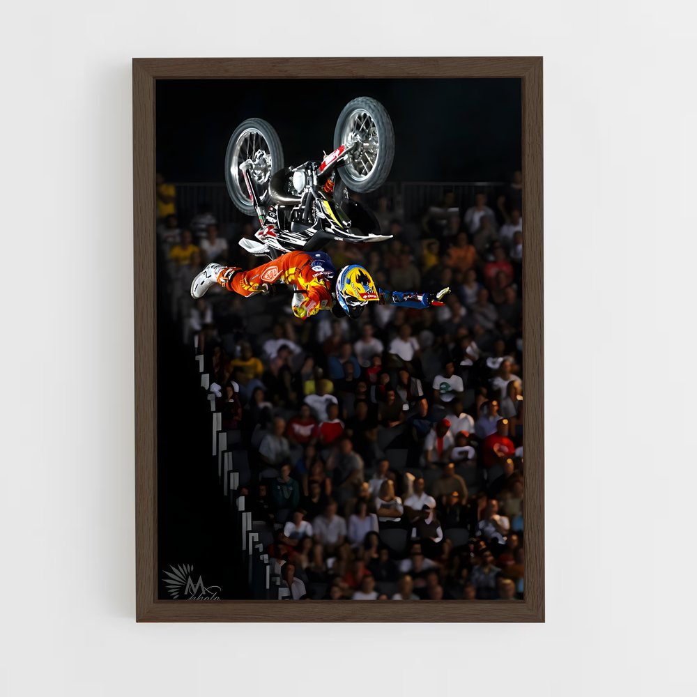 Poster Red bull motard – affiche Motocross freestyle (vue 5)
